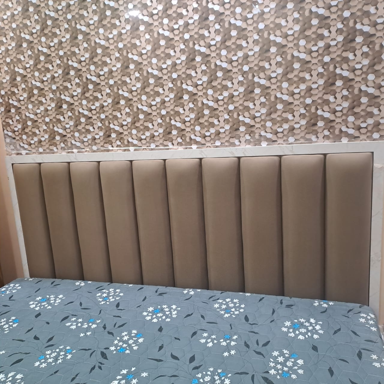 Vertical Padded Bed Headboard Panel