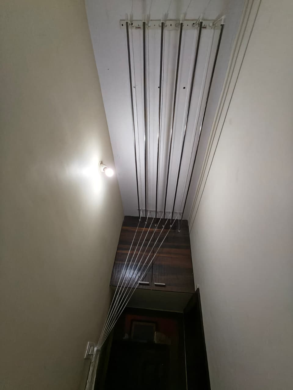 Ceiling Mounted SS Rod Cloth Dryer System