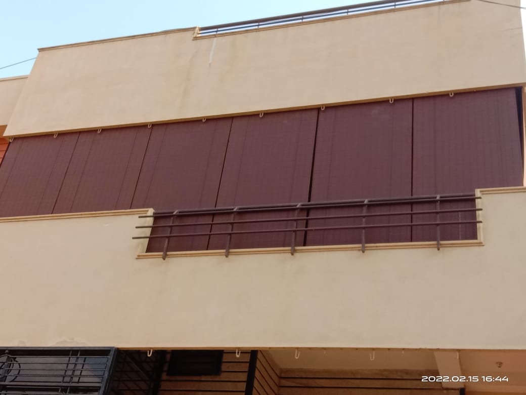 Balcony Outdoor Roller Blinds Building View